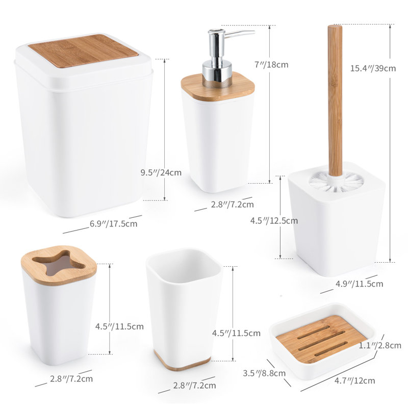 Latitude Run® 6 Piece Bathroom Accessories Set & Reviews | Wayfair